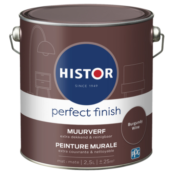 Histor Perfect Finish muurverf mat Burgundy Wine 2,5 liter