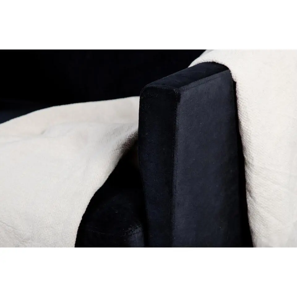 Svea - Sika fauteuil - velvet - zwart