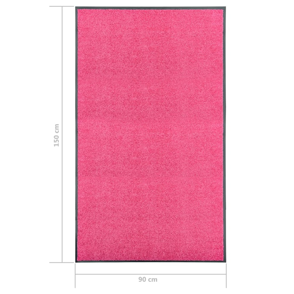 Paillasson lavable rose 90x150 cm