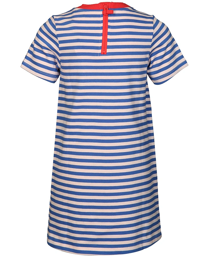 Kurzarm-Kleid ROSALEE – RAINBOW gestreift in blau
