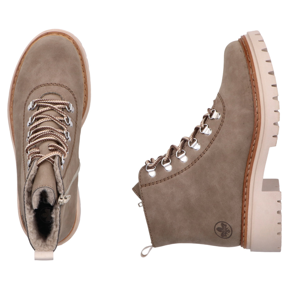 Støvler med foer, kvinder, beige