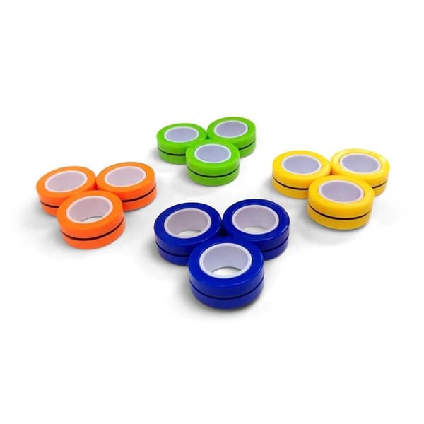 3-Pak - Magnetiske Ringer / Fidget Toys - Magnetkuler