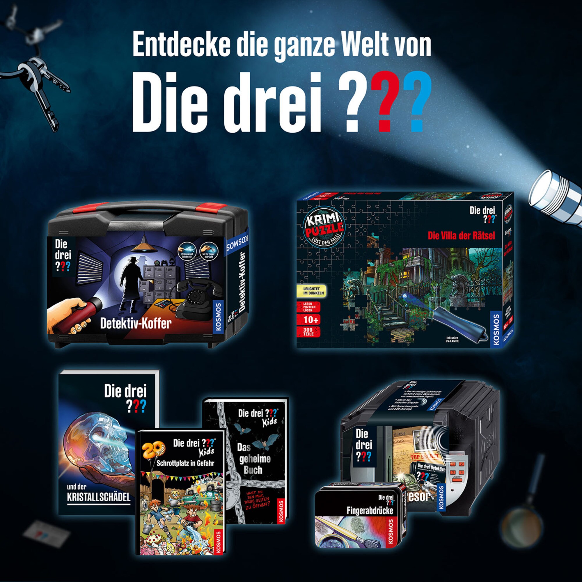 Kosmos Detektiv-Sets Die drei ??? Metall-Sucher