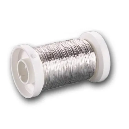 Glorex Silberdraht mit Kupferkern versilbert, 0,25 mm, 40 m auf Spule