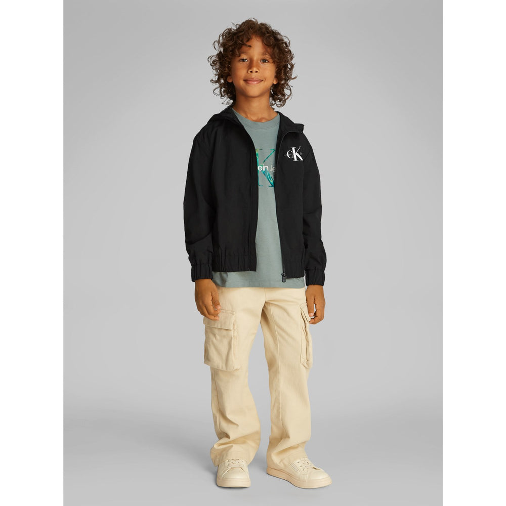 Køb Calvin Klein Ck Black Essential Monologo Windbreaker Jakke
