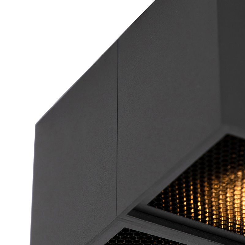 Design spot zwart 4-lichts - Qubo Honey