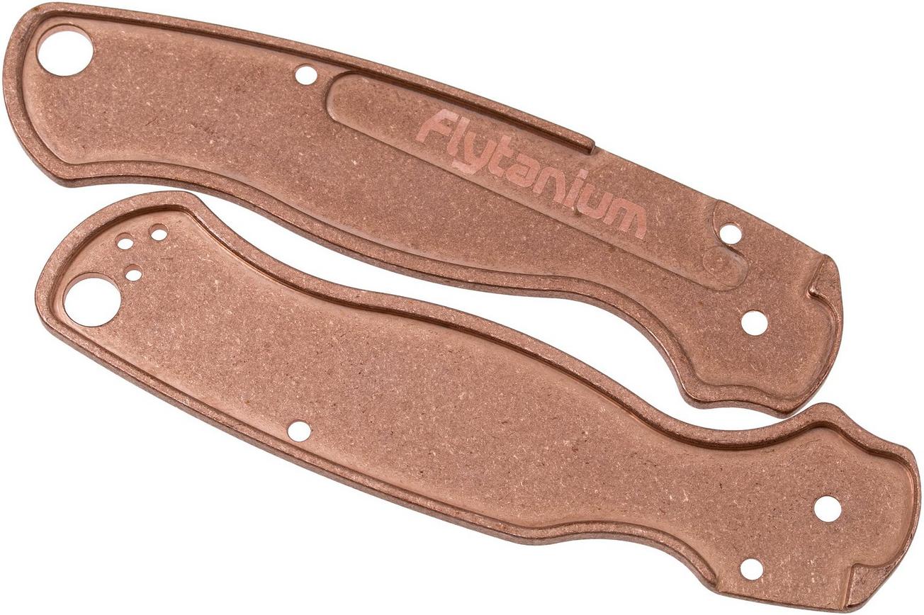 Flytanium Spyderco Paramilitary 2 scales, koper