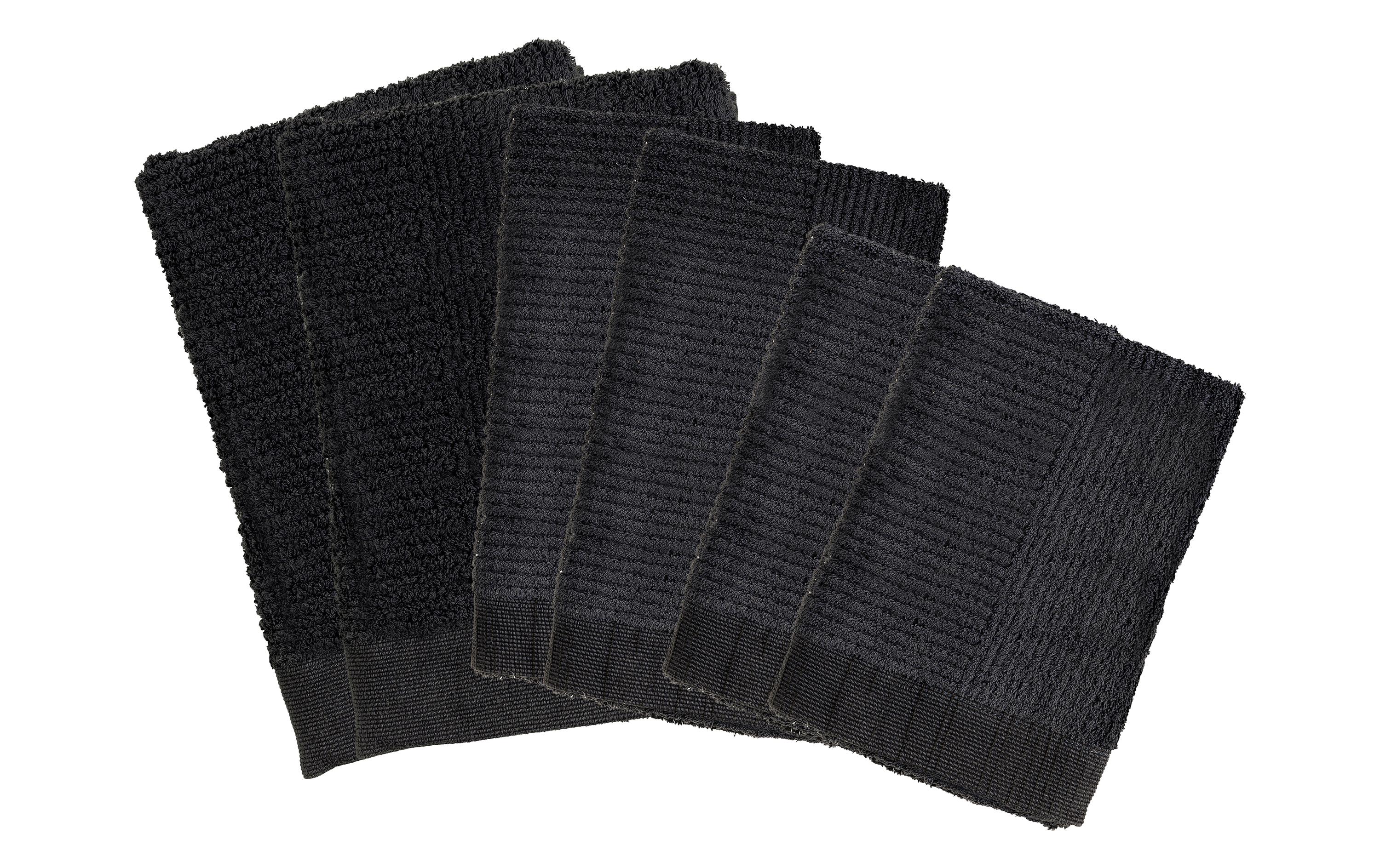 Frottierwäscheset Classic SchwarzFrottiertuch-Set 6-teilig