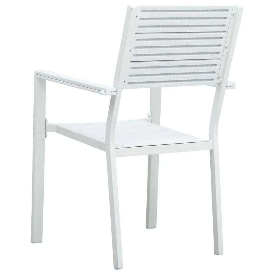 vidaXL - Tuinstoelen - Wit - Hout - 4 stuks
