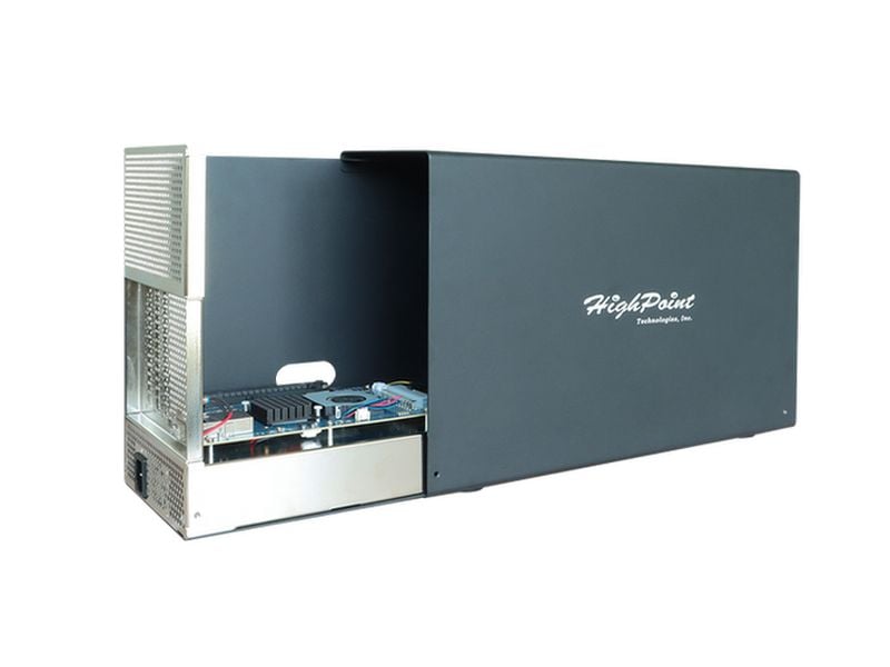 Highpoint RocketStor 8631CW Externes PCIe Gen5 x16 Gehäuse für modernste GPUs mit doppelter Bandbreite und effizienter Kühlung