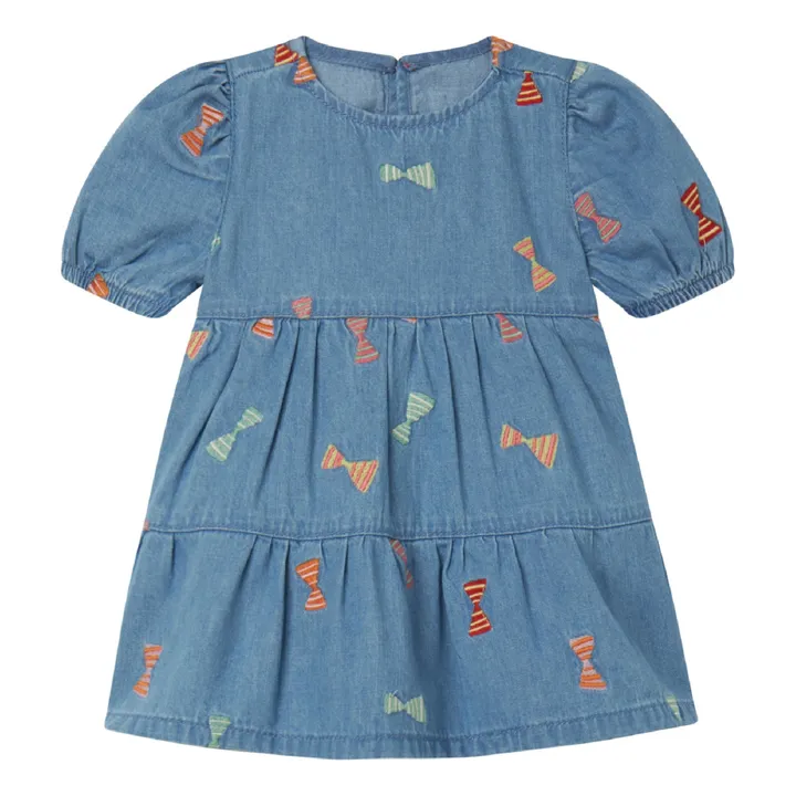Stella McCartney Kids Robe Denim Nœud | Bleu