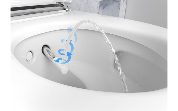 Geberit AquaClean Mera Classic douche wc met geurafzuiging en ladydouche wit