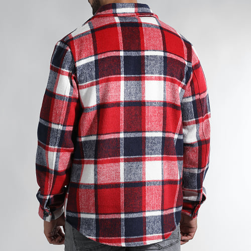 Surchemise A Carreaux 0102 Bleu Marine Blanc Rouge