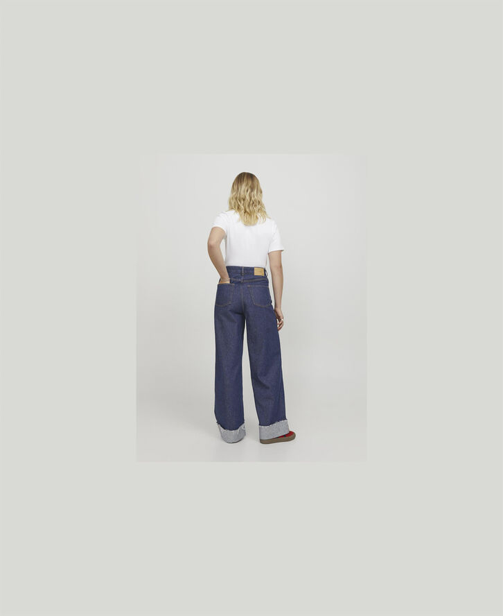 JJXX JXTOKYO WIDE FOLD HW JEANS R6055 DN Dark blue denim