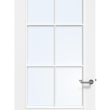 Arne & Bodil binnendeur ABT113 blank glas - wit afgelakt