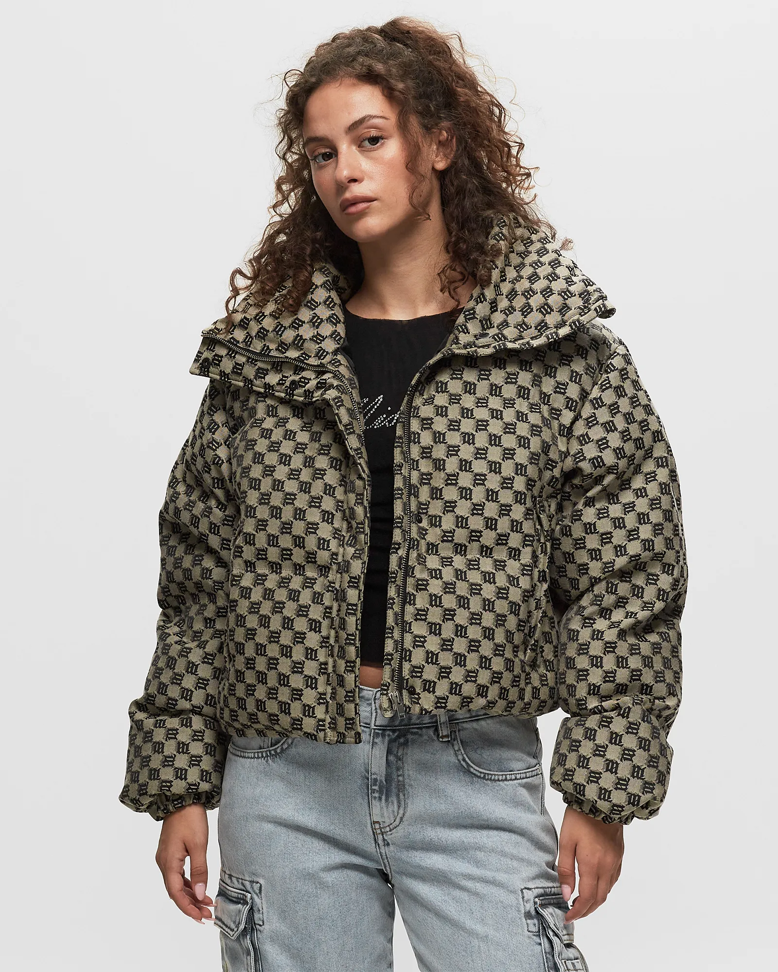 MISBHV MONOGRAM JACQUARD CANVAS PUFFER WMNS