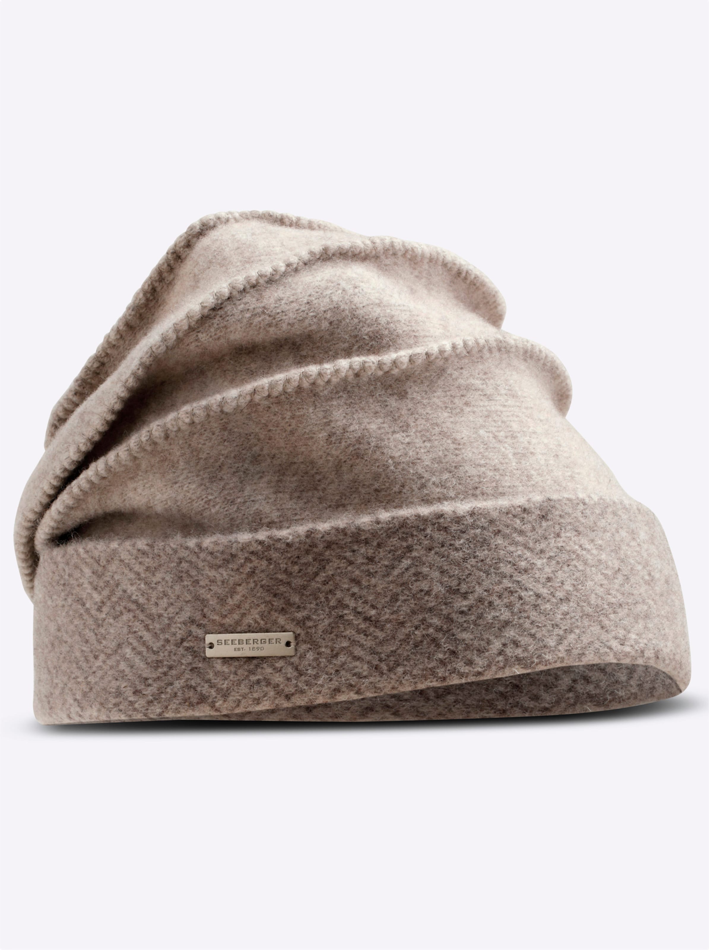 Ohrenmütze in beige