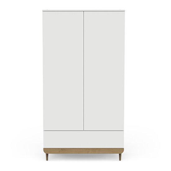 Scandinave Arnoire 2 portes + 1 tiroir   Blanc / Chêne        de               CBA Meubles