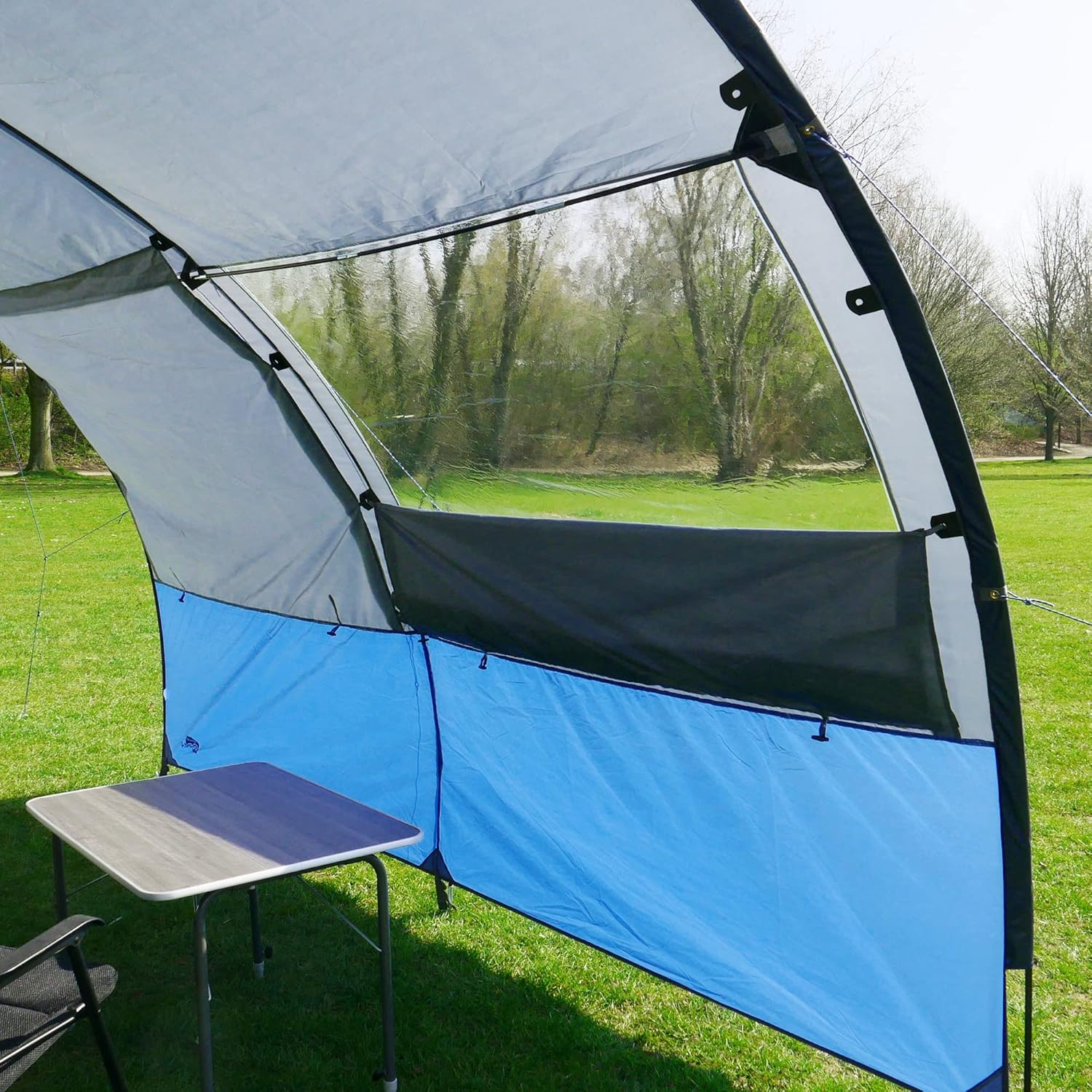 your GEAR Riviera - Vorzelt Wohnwagen & Wohnmobil, 3,5m Breite, 260cm Tiefe, UV50+ Schutz, 3000mm Wassersäule, Panoramafenster, robust & wasserdicht, Flexible Camping Überdachung