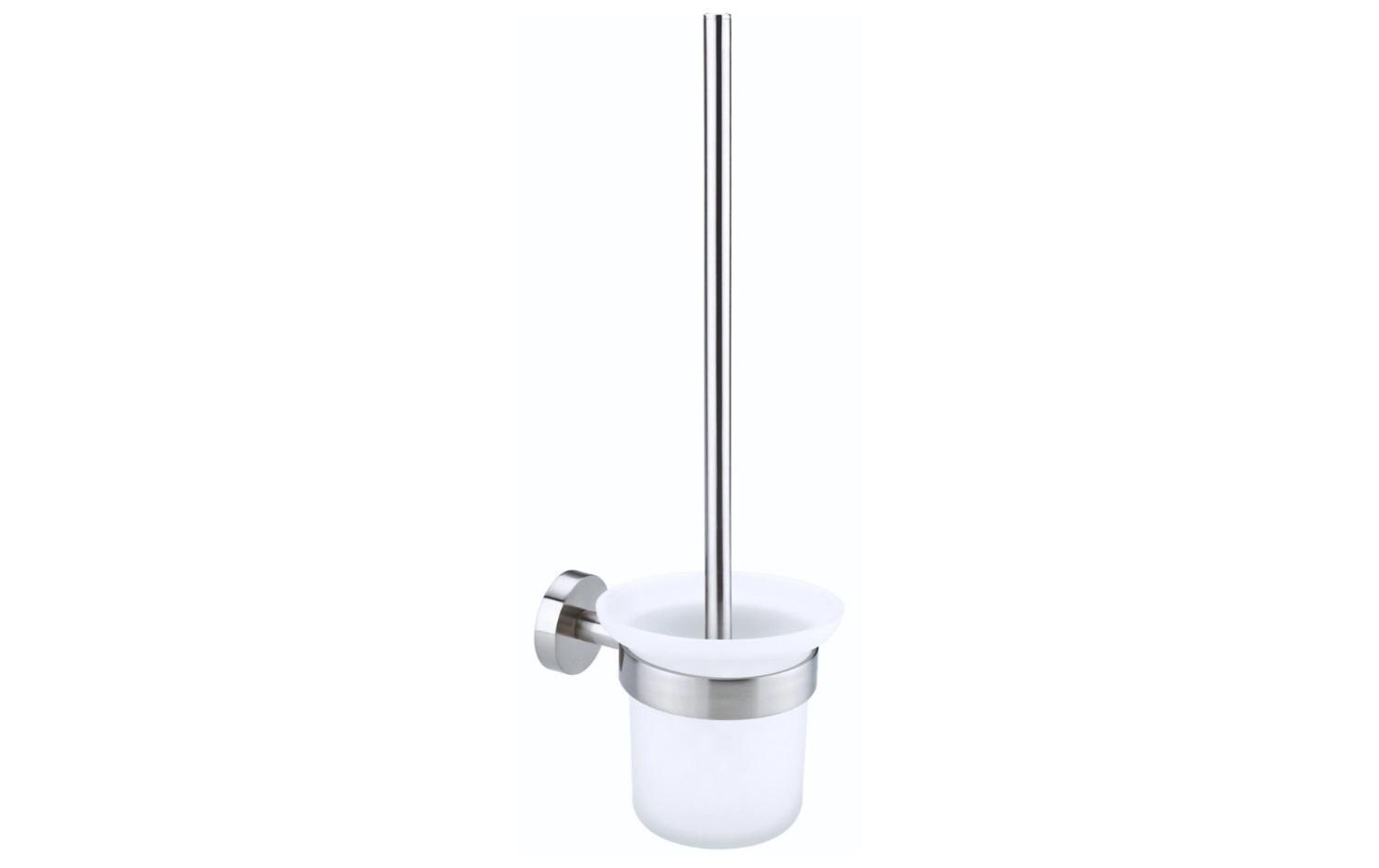 Toilettengarnitur Moon Weiss/SilberTesa MOON WC-Garnitur, Toilettenbürsten-Set zur Wandbefestigung, 115 mm x 390 mm x 147 mm