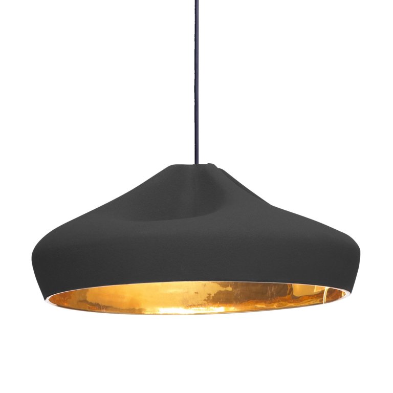 Marset Pleat Box 36 hanglamp Ø34 zwart/goud