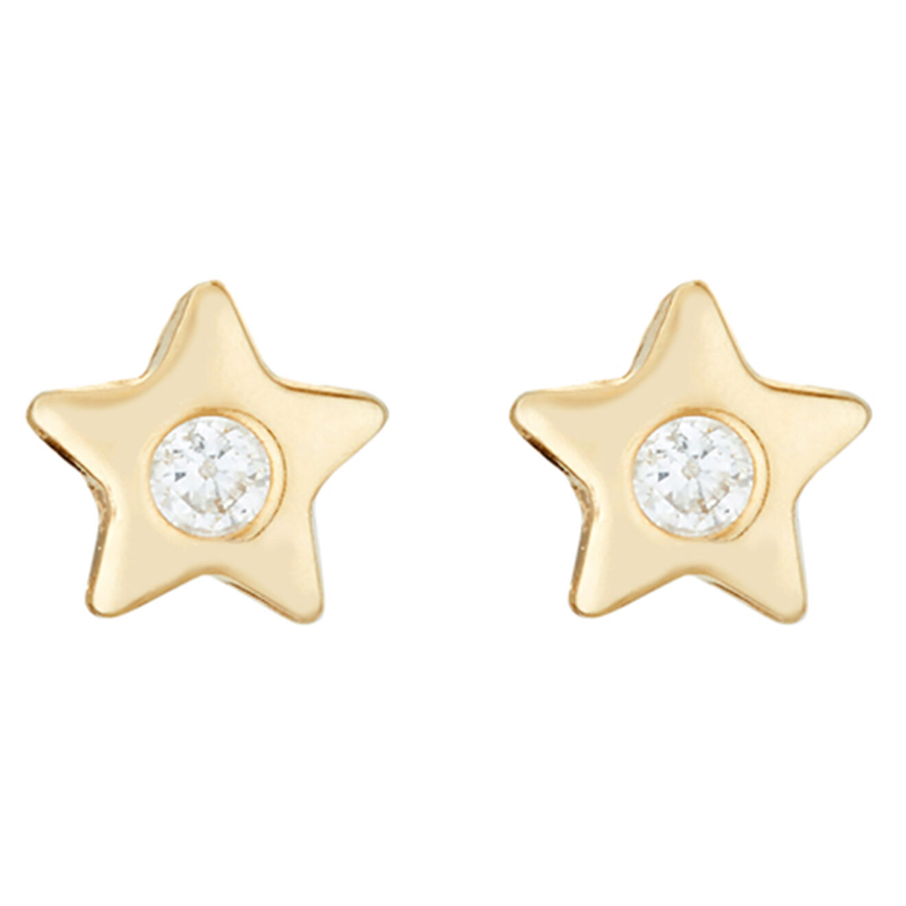 Instant d'Or Boucles d'oreilles enfant Etoile or jaune