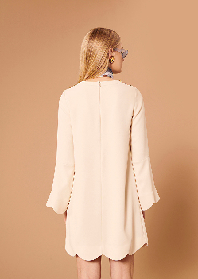 Robe Ruodanaécrue en crêpe