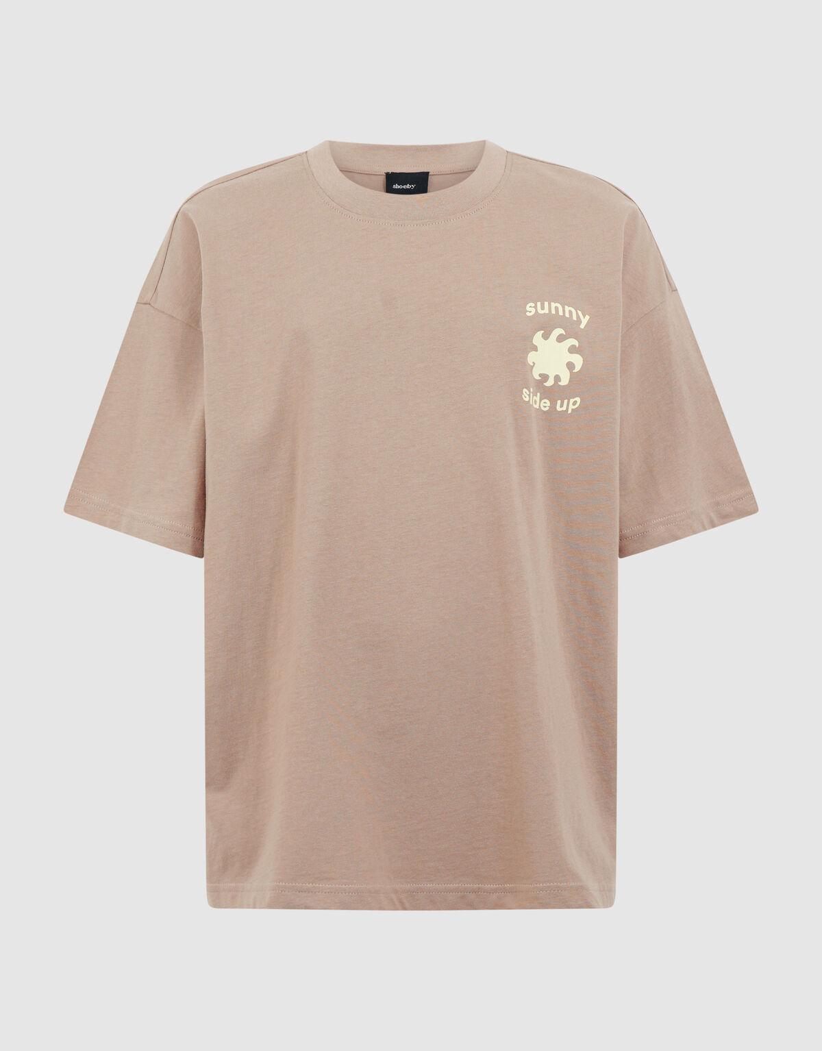 Sunny Side Artwork T-shirt Taupe