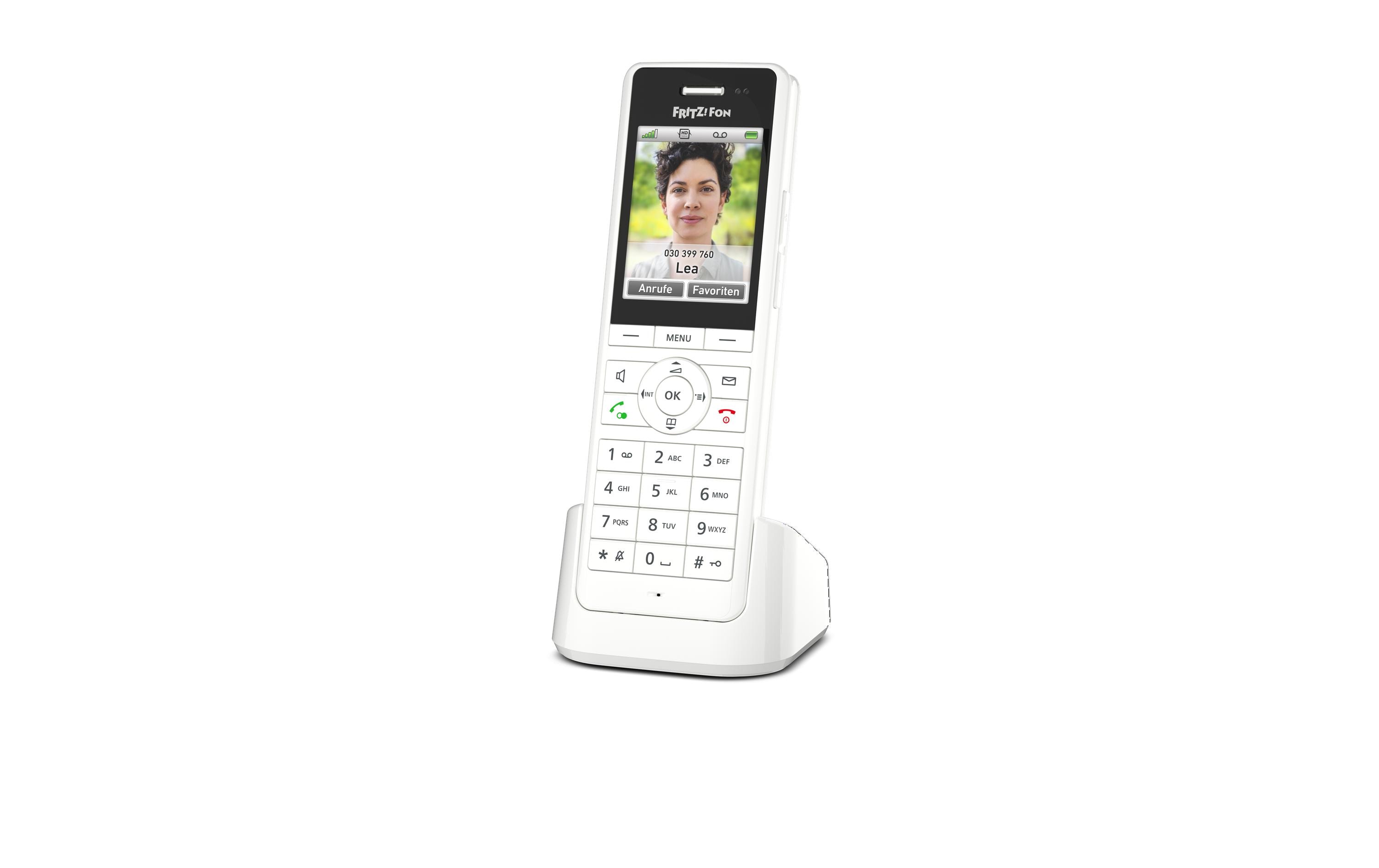 Mobilteil FRITZ!Fon X6 WeissDas Multitalent für Telefonie und Smart Home