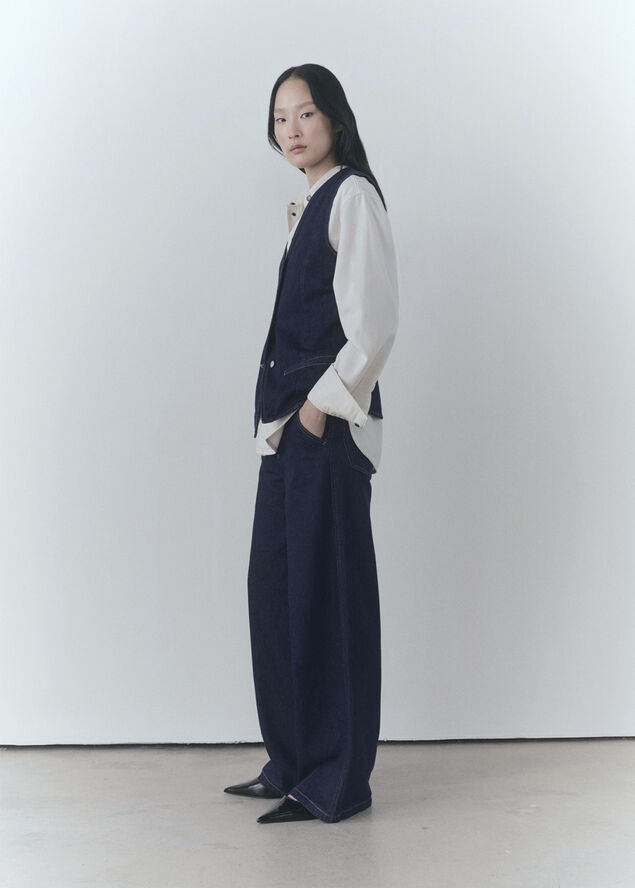 MANGO WAISTCOAT. -- LOUISE Open blue