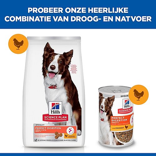 Hill's Science Plan Canine Adult Perfect Digestion Hondenvoer Medium | 14 kg | 11800.1