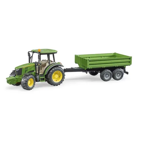 BRUDER® 2108 John Deere 5115M + mit Bordwandanhänger