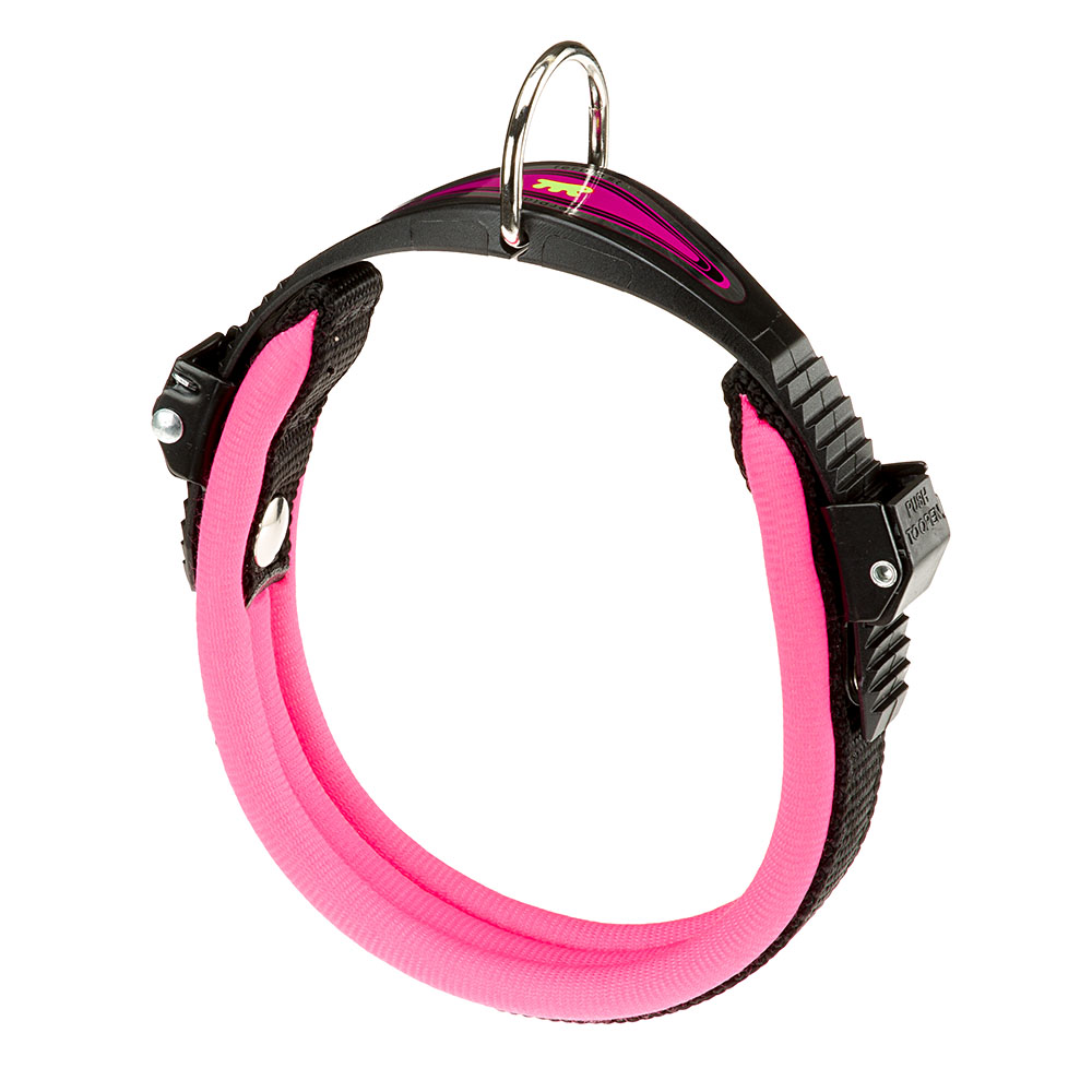 Collier ergonomique pour chiens ergofluo c15/33 avec rembourrage et fermeture à micro-régulation