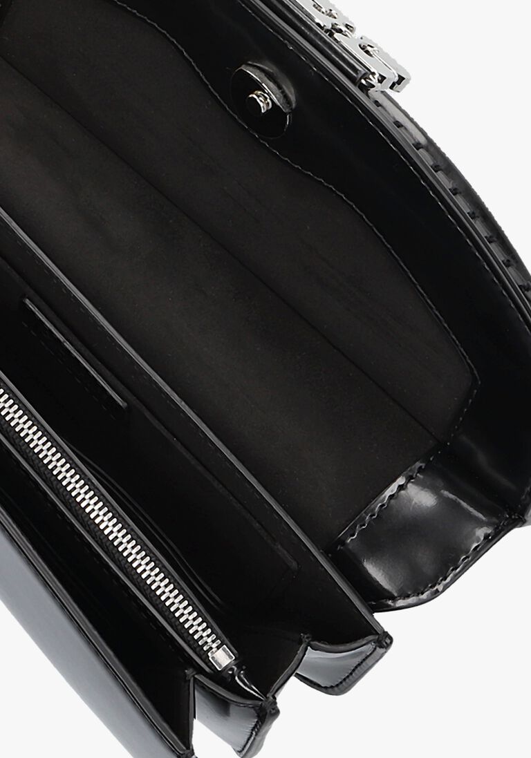 zwarte ganni handtas apo-g bag mini top handle box