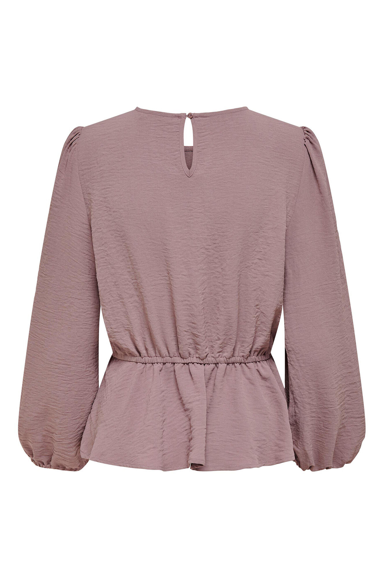 Blusa de mangas compridas e gola redonda