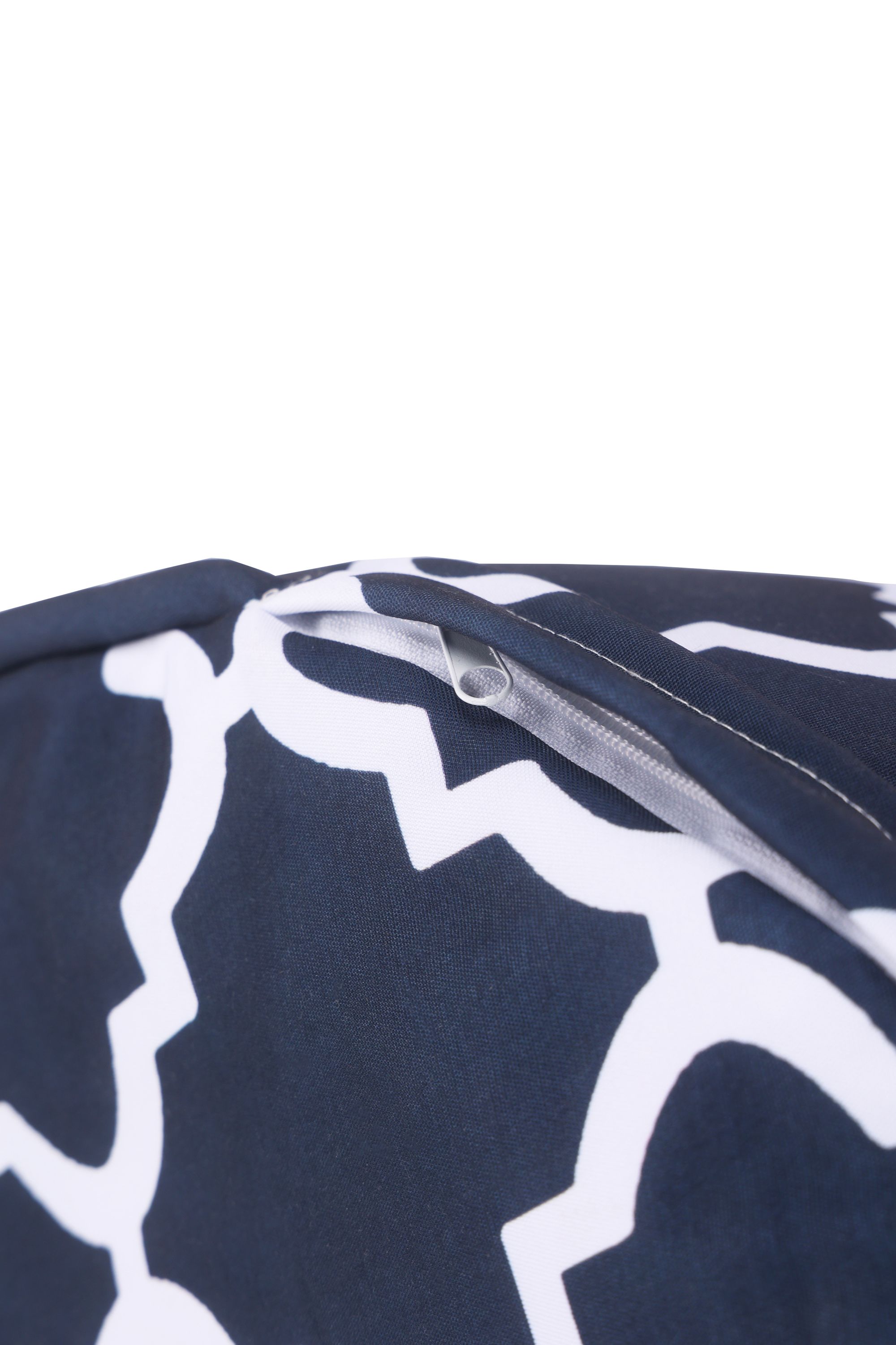 Outdoor Pouf aufblasbar PATTY dunkelblau/weiss
