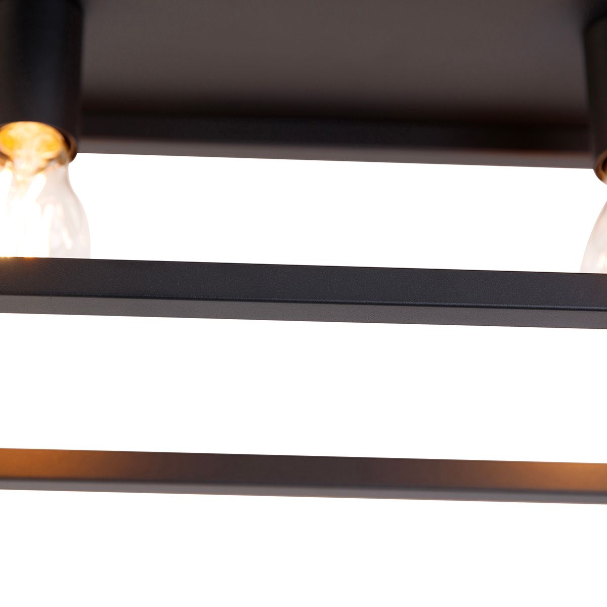 Smart plafondlamp zwart 99,5 cm incl. 4 Wifi A60 - Cage