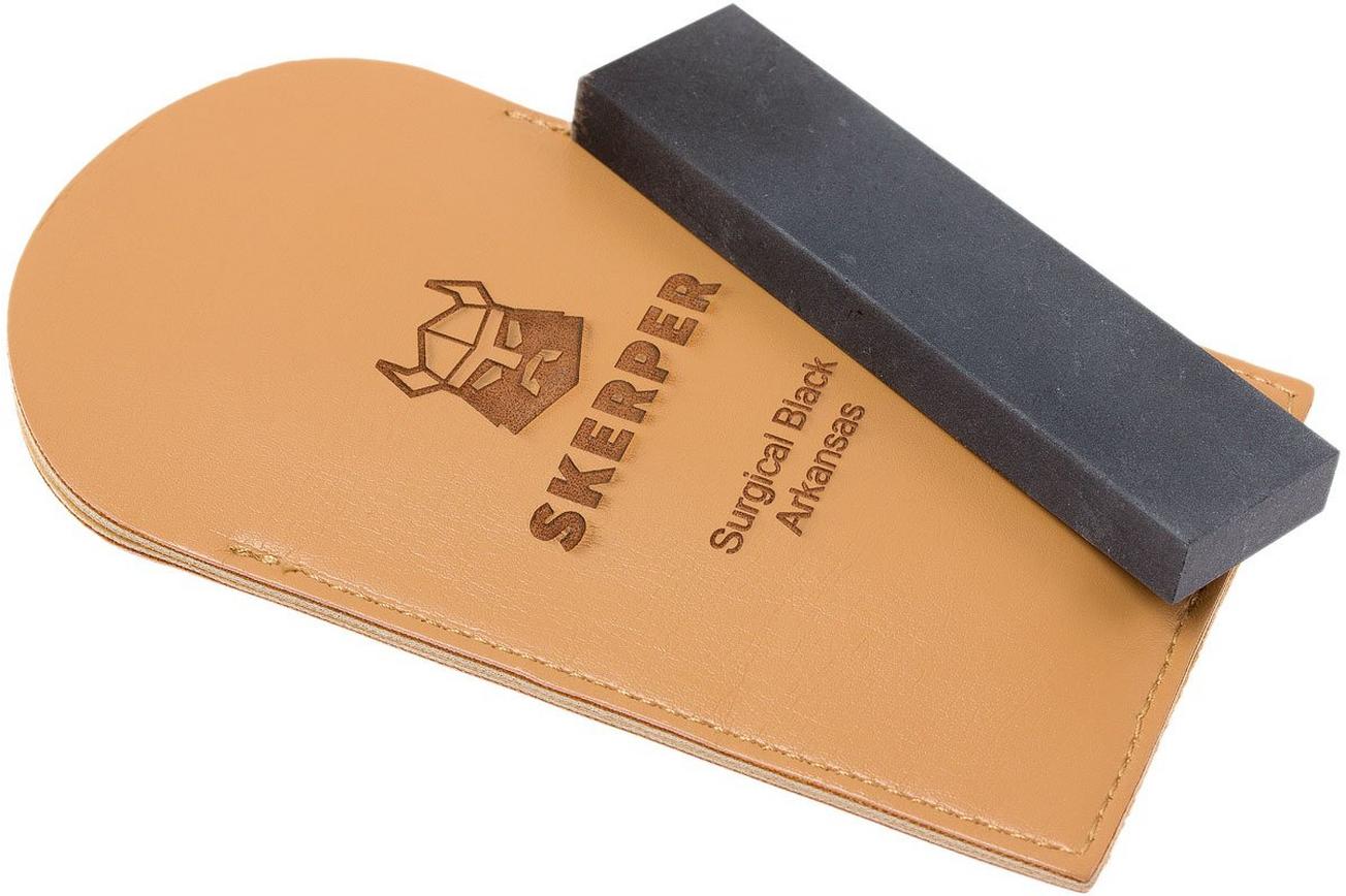 Skerper Arkansas pocketslijpsteen NAPO30, Surgical Black Arkansas