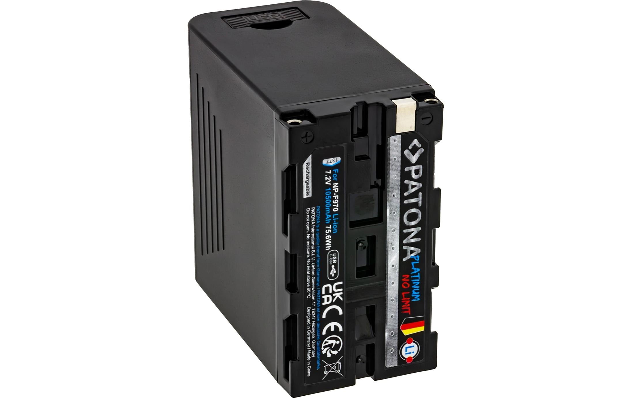 Platinum Akku für Sony NP-F970, F960, F950 inkl. PowerbankPlatinum Batteriesatz für Sony