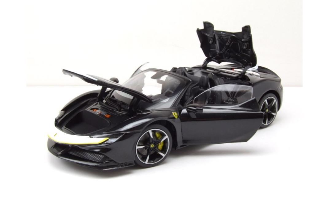 Ferrari Signature SF90 Spider Schwarz 1:18Sammlermodell im Massstab 1:18