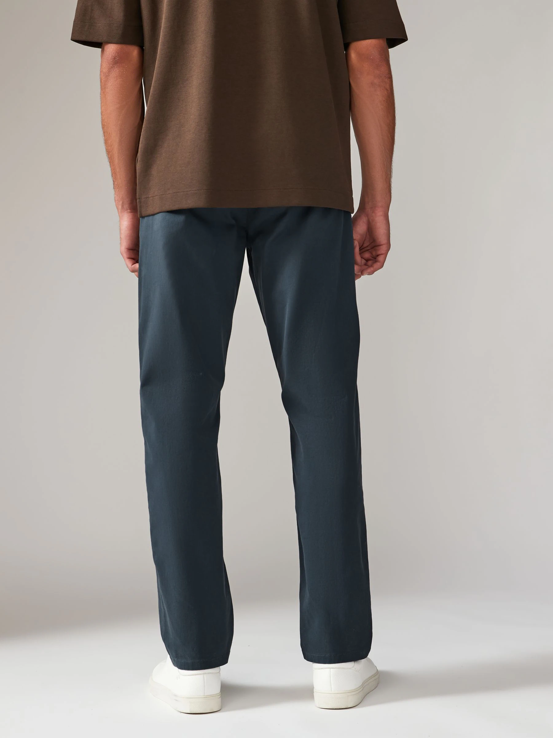 Medium blauwgrijs - Straight fit - Stretchy chino