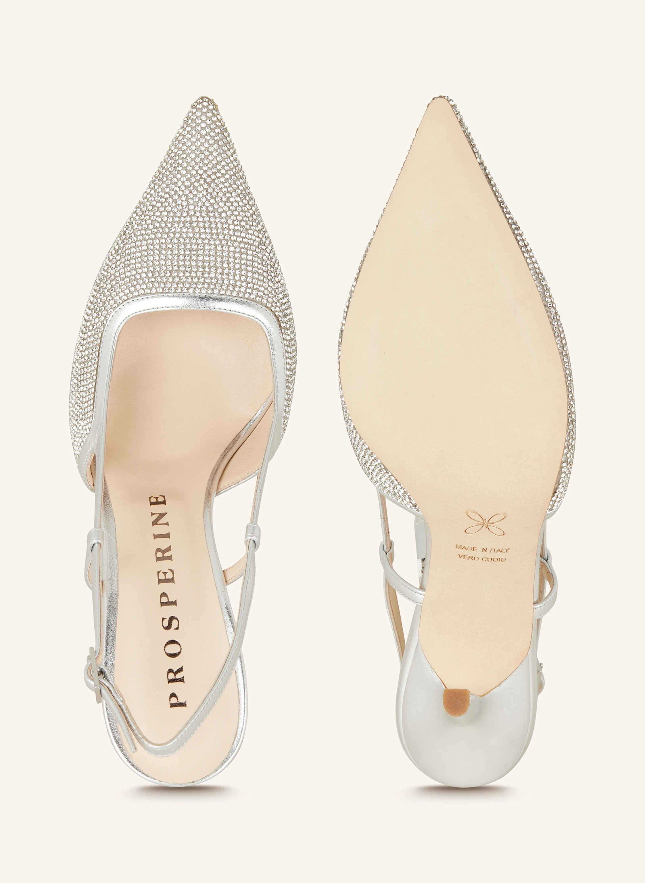 PROSPERINE Slingpumps mit Schmucksteinen