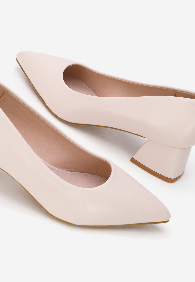 Chaussures à petit talon beige Alleva V2