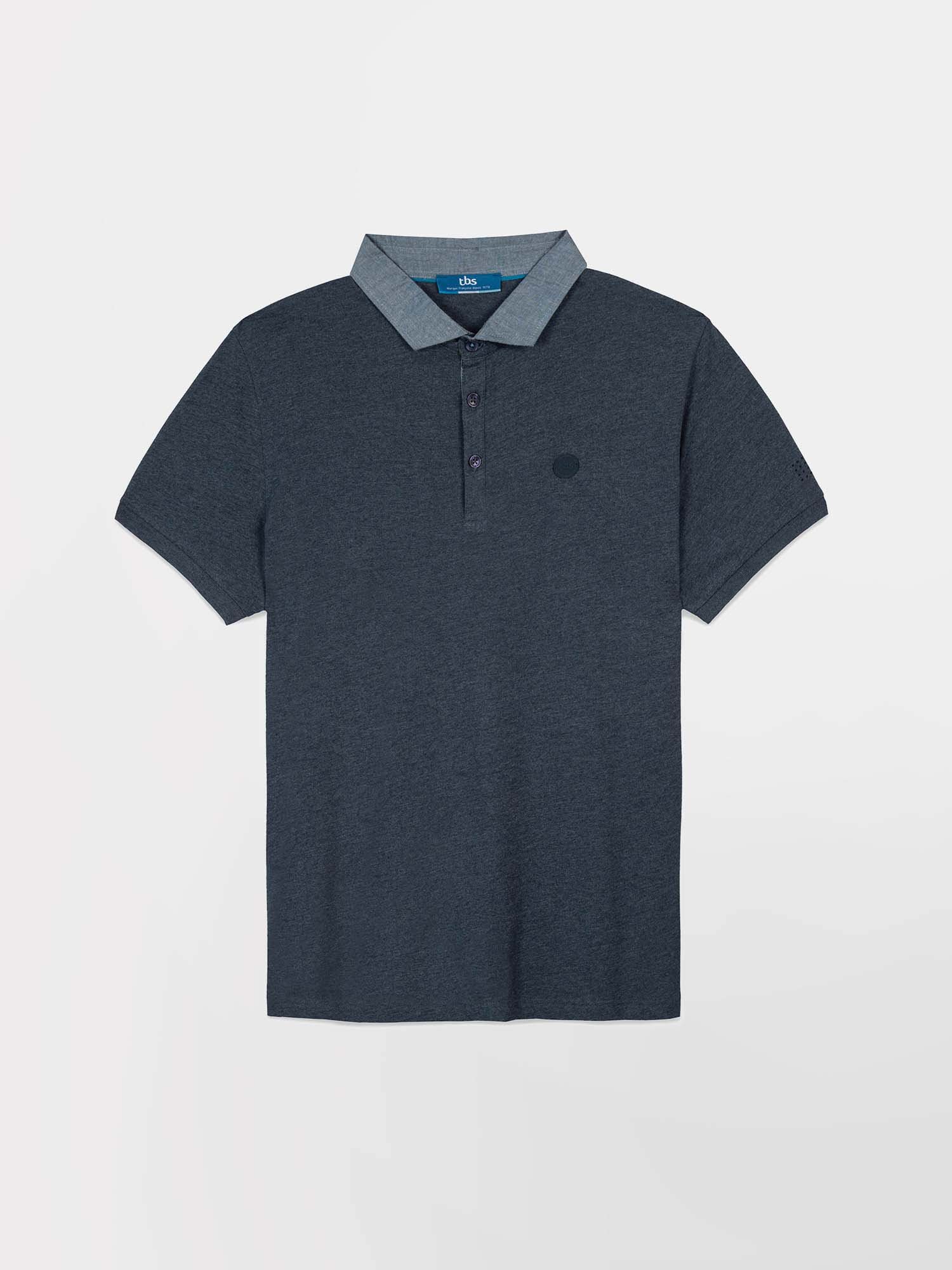 Polo Homme Jersey Coton Bleu Marine