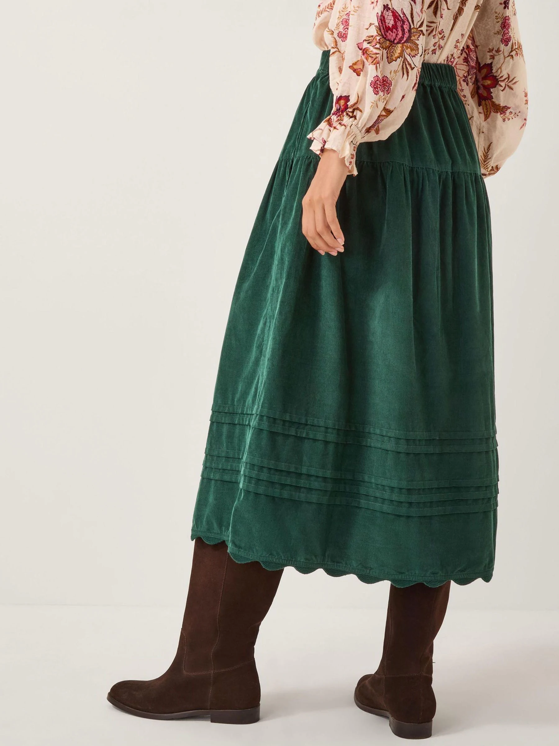 Monsoon Mina corduroy Midi rok