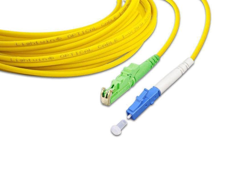 Lightwin LWL-Patchkabel Singlemode E2000/APC – LC, OS2, Sim Singlemode E2000/APC-LC Simplex OS2 1 m