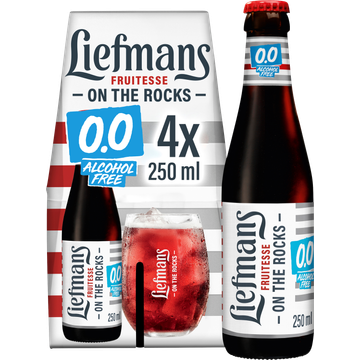 Liefmans - Fruitesse Alcoholvrij 0.0% - Fles - 4 x 250ML