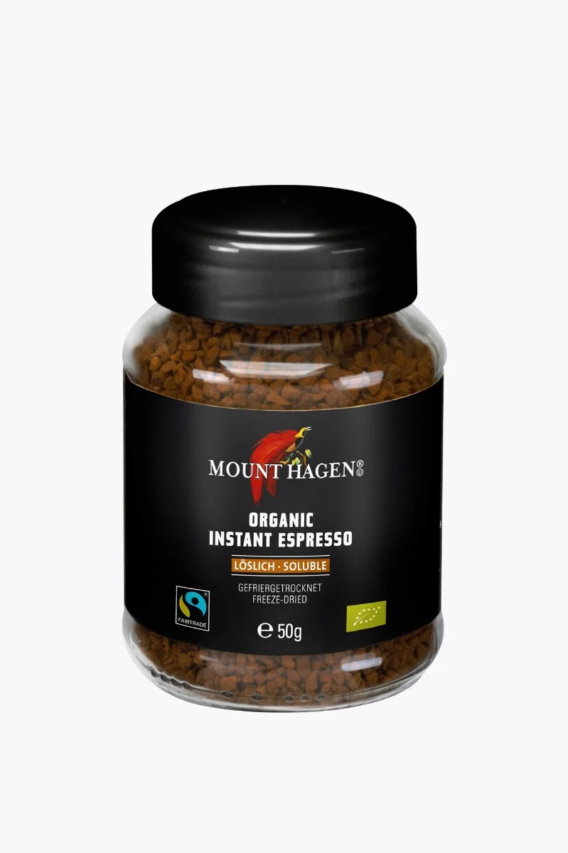 Mount Hagen Instant Espresso Glas 50g Bio & Fairtrade