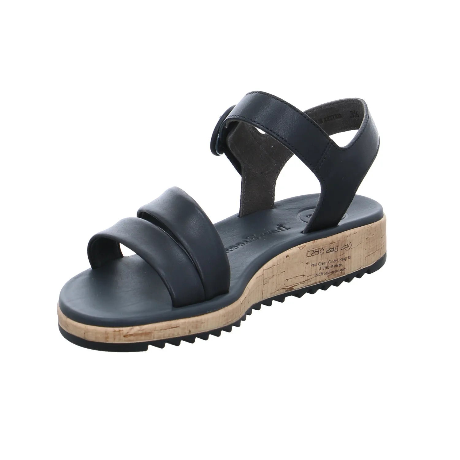 PAUL GREEN Sandalette Schwarz Leder