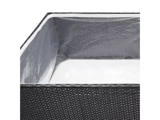 Jardinière bac lit surélevé résine noire 157 x 80 x 40 cm 02_0037451